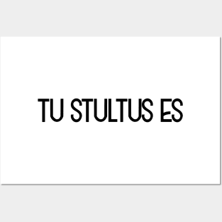 Tu Stultes Es - You Are Stupid (Latin Phrase) Posters and Art